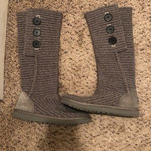 Grey Knitted Uggs